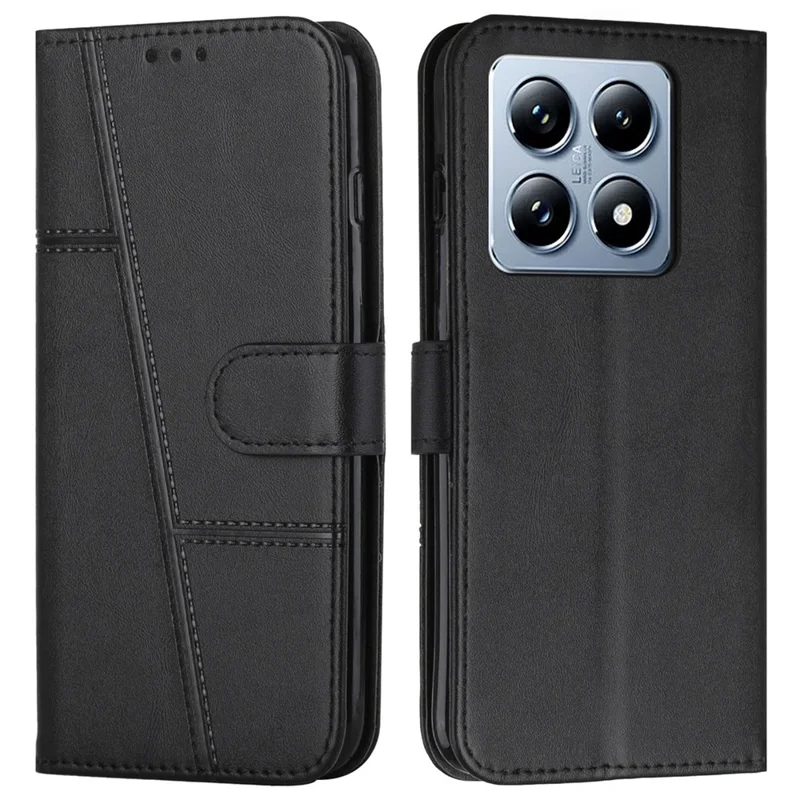 For Xiaomi 14T Case Stand Flip Protective Leather Phone Cover - Black-Cellmalls