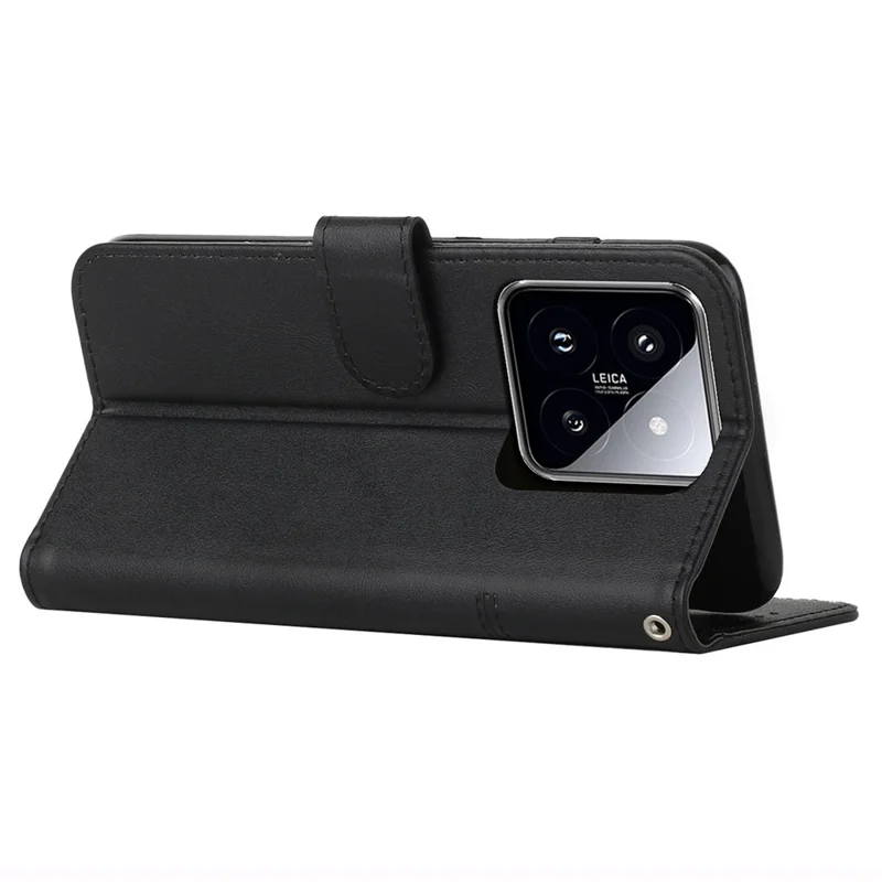 For Xiaomi 14 Cell Phone Case Wallet Stand Full Protection Leather Cover - Black-Cellmalls