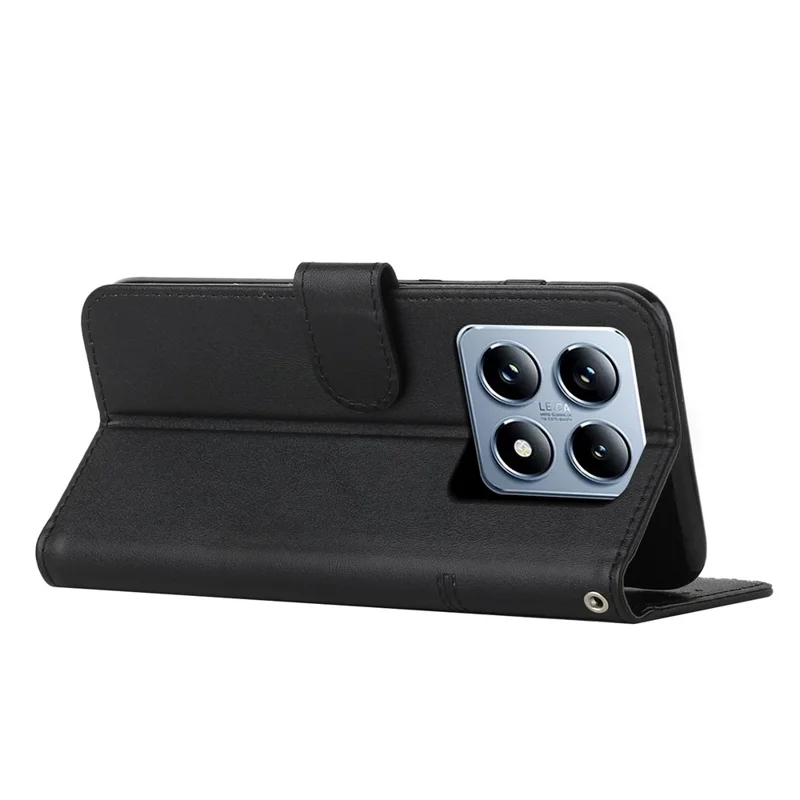 For Xiaomi 14T Pro Case Stand Flip Protective Leather Phone Cover - Black-Cellmalls