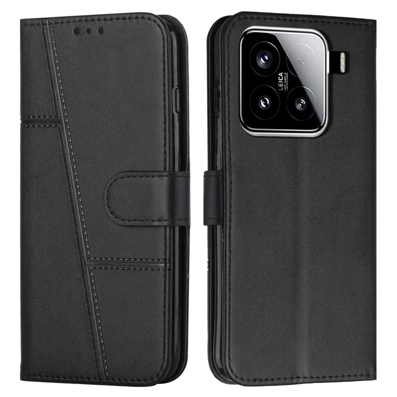 For Xiaomi 15 Case Stand Flip Protective Leather Phone Cover - Black-Cellmalls
