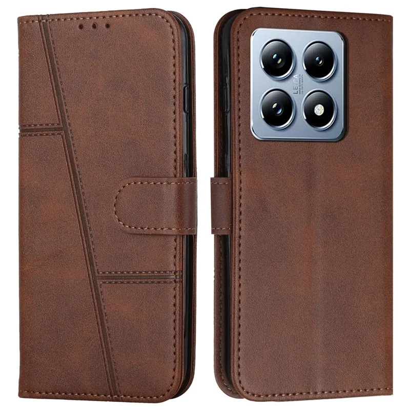 For Xiaomi 14T Pro Case Stand Flip Protective Leather Phone Cover - Black-Cellmalls