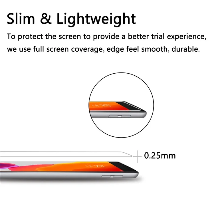 Screen Protector for iPad 10.2 (2021) / (2020) / (2019) Anti-Scratch Dust-Proof 2.5D Arc Edge Tempered Glass Film-Cellmalls