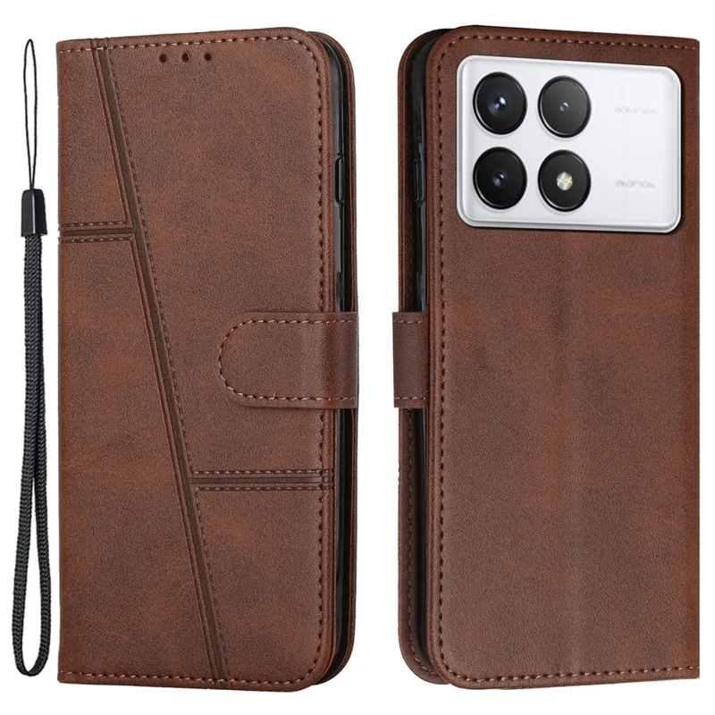 For Xiaomi Poco F6 Pro 5G / Redmi K70 5G / K70 Pro 5G Leather Phone Case with Wallet Stand - Black-Cellmalls