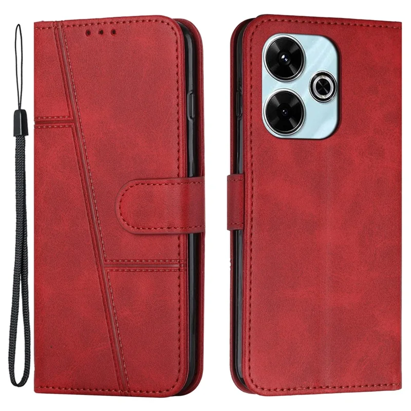 For Xiaomi Redmi 13 5G / 13 4G / Note 13R 5G / Poco M6 4G Case Wallet PU Leather Phone Stand Cover - Sapphire-Cellmalls