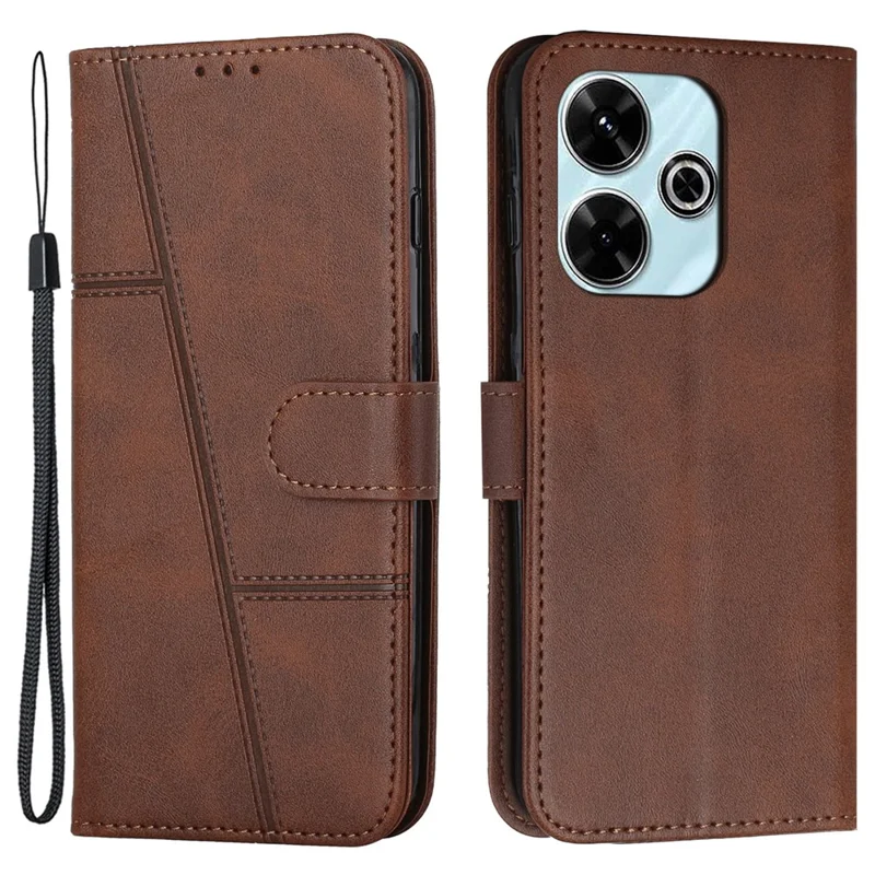 For Xiaomi Redmi 13 5G / 13 4G / Note 13R 5G / Poco M6 4G Case Wallet PU Leather Phone Stand Cover - Sapphire-Cellmalls