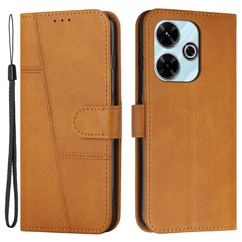 For Xiaomi Redmi 13 5G / 13 4G / Note 13R 5G / Poco M6 4G Case Wallet PU Leather Phone Stand Cover - Sapphire-Cellmalls