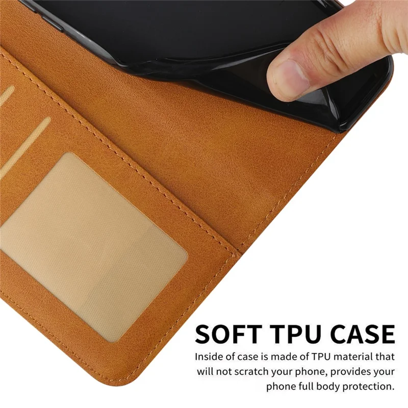For Xiaomi Redmi 15C 4G (Global) (171mm) / Poco C85 4G Leather Phone Case Foldable Stand Wallet Flip Cover with Strap - Yellow-Cellmalls