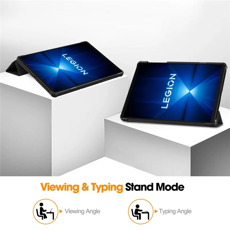 For Lenovo Legion Y700 Gen 4 Case Anti-Drop Leather Stand Tablet Cover - Black-Cellmalls