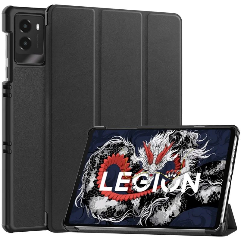 For Lenovo Legion Y700 (2025) Case Anti-Drop Leather Stand Tablet Cover - Black-Cellmalls