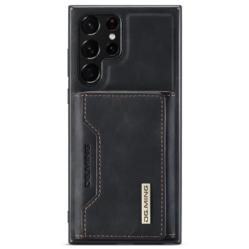 DG.MING M2 Series for Samsung Galaxy S24 Ultra Case Kickstand Cover with Detachable Magnetic Wallet - Black-Cellmalls