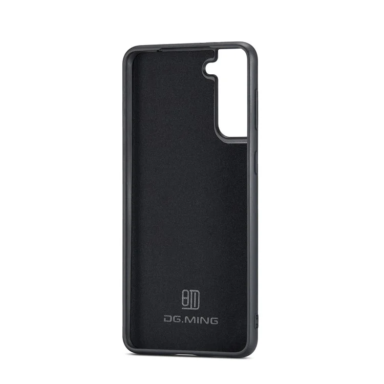 DG.MING M2 Series Detachable 2 in 1 Magnetic Wallet Design Hybrid Case with Kickstand for Samsung Galaxy S21 5G/4G - Black-Cellmalls