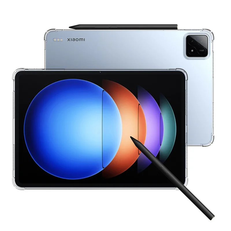 For Xiaomi Pad 6S Pro 12.4 Case Four Corner Protection Soft TPU Clear Tablet Back Cover-Cellmalls