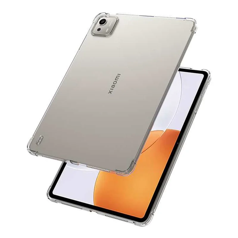 For Xiaomi Pad 7S Pro 12.5 Case Four Corner Shockproof Clear Tablet TPU Cover-Cellmalls