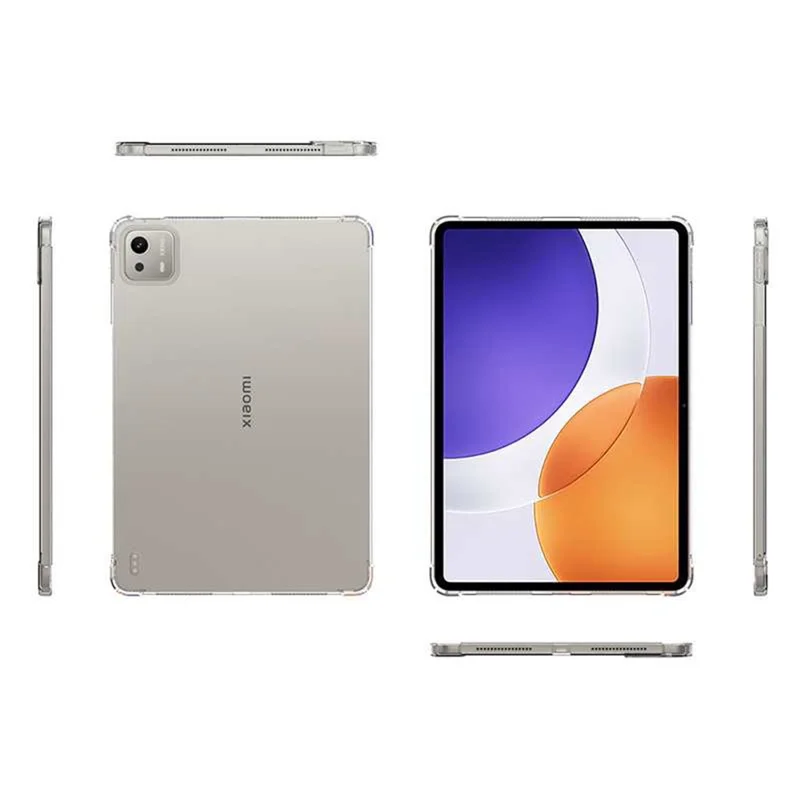 For Xiaomi Pad 7S Pro 12.5 Case Four Corner Shockproof Clear Tablet TPU Cover-Cellmalls