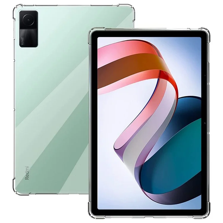 For Xiaomi Redmi Pad Soft TPU Tablet Case Reinforced Corners Anti-drop Transparent Tablet Cover-Cellmalls