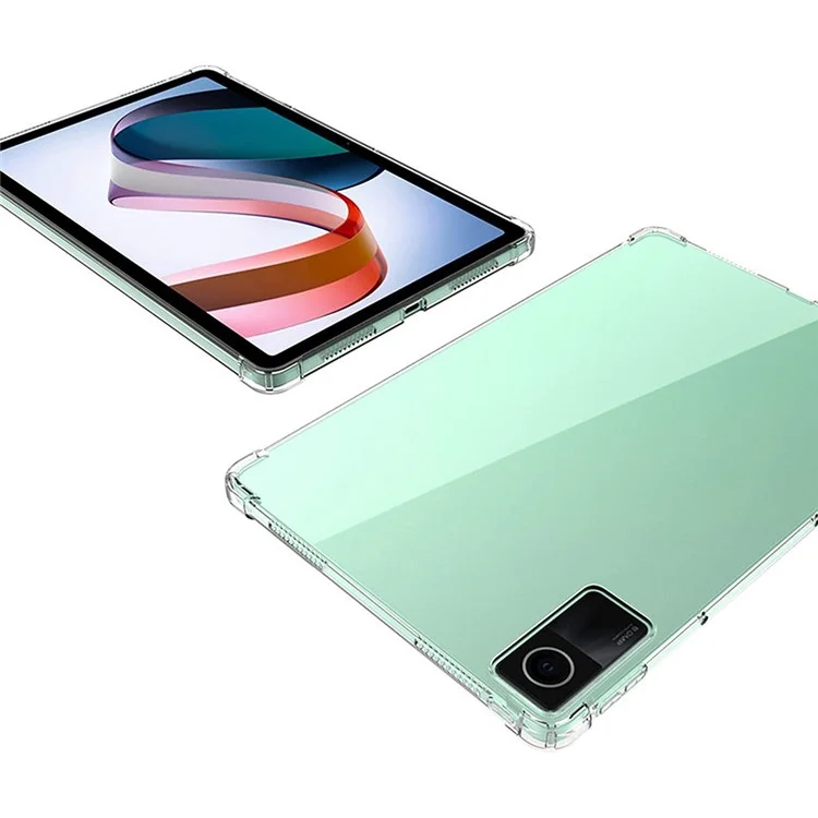 For Xiaomi Redmi Pad Soft TPU Tablet Case Reinforced Corners Anti-drop Transparent Tablet Cover-Cellmalls
