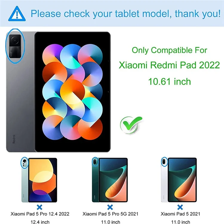 For Xiaomi Redmi Pad Soft TPU Tablet Case Reinforced Corners Anti-drop Transparent Tablet Cover-Cellmalls