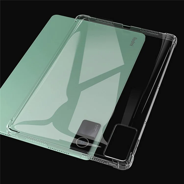 For Xiaomi Redmi Pad Soft TPU Tablet Case Reinforced Corners Anti-drop Transparent Tablet Cover-Cellmalls