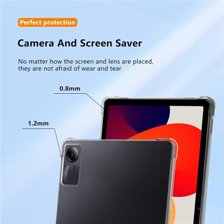 For Xiaomi Redmi Pad SE Case Drop Protection TPU Tablet Cover Transparent Tablet Shell-Cellmalls