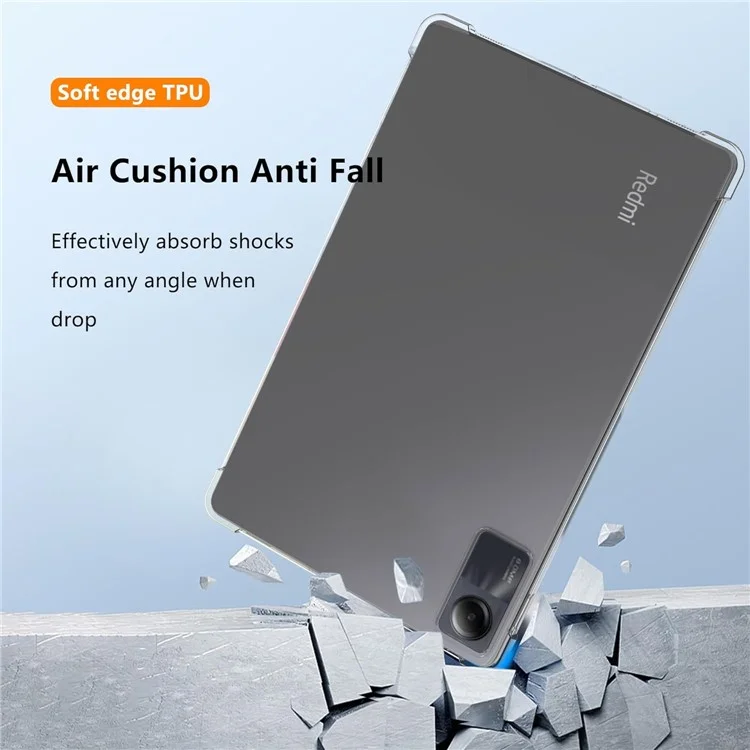 For Xiaomi Redmi Pad SE Case Drop Protection TPU Tablet Cover Transparent Tablet Shell-Cellmalls