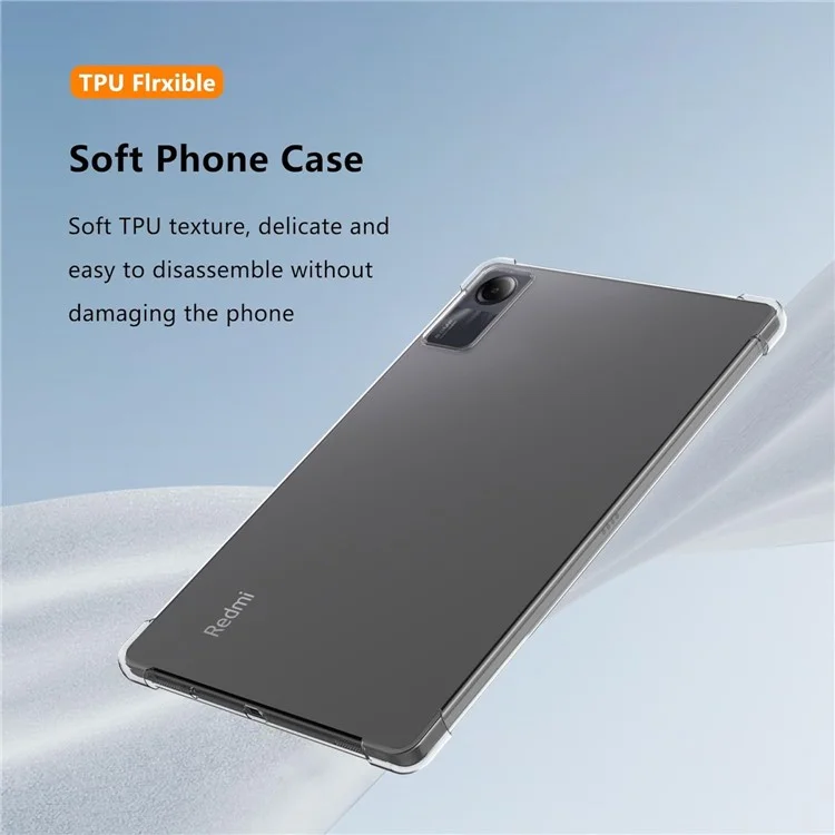For Xiaomi Redmi Pad SE Case Drop Protection TPU Tablet Cover Transparent Tablet Shell-Cellmalls
