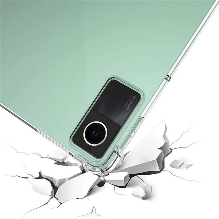 For Xiaomi Redmi Pad Soft TPU Tablet Case Reinforced Corners Anti-drop Transparent Tablet Cover-Cellmalls