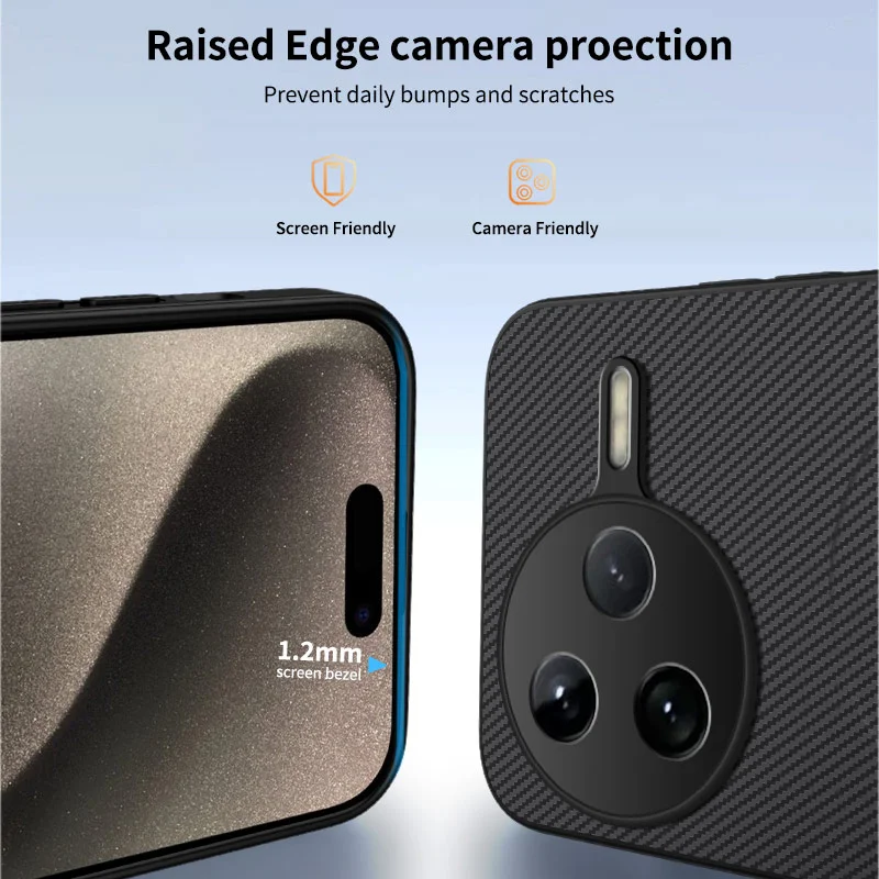 For Xiaomi Poco F7 Pro 5G / Xiaomi Redmi K80 5G Magnetic Case WANLONFENG TQ1 Series Carbon Fiber Texture PC TPU Phone Cover with 2Pcs Screen Films - Black-Cellmalls