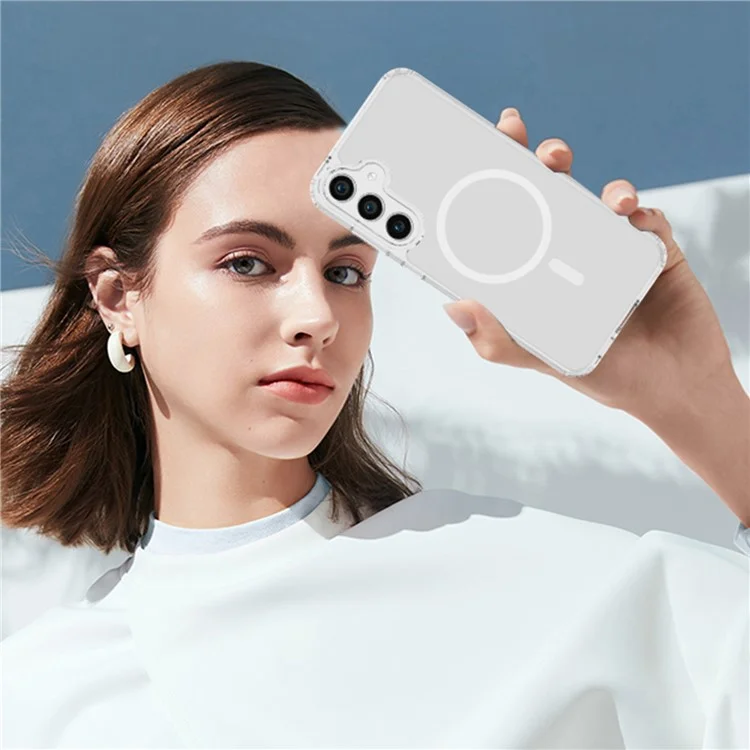 For Samsung Galaxy S23 FE Clear Case Anti-drop Phone Cover Compatible with MagSafe-Cellmalls