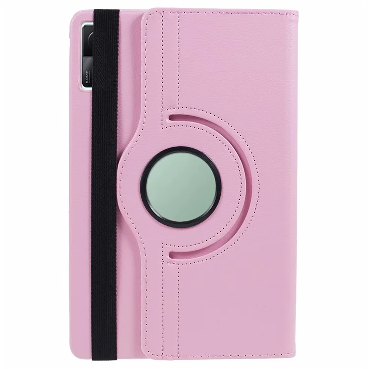 For Xiaomi Redmi Pad PU Leather Tablet Case 360-Degree Rotating Stand Protective Cover - Pink-Cellmalls