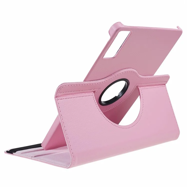 For Xiaomi Redmi Pad PU Leather Tablet Case 360-Degree Rotating Stand Protective Cover - Pink-Cellmalls