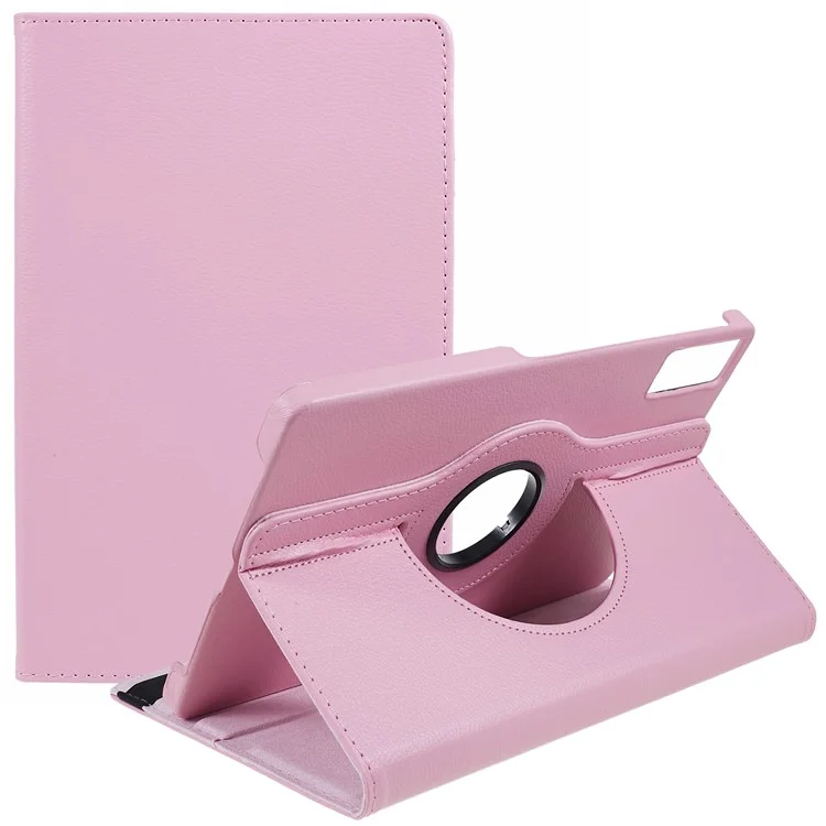 For Xiaomi Redmi Pad PU Leather Tablet Case 360-Degree Rotating Stand Protective Cover - Pink-Cellmalls