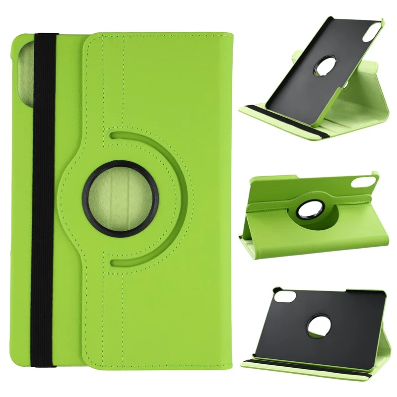 For Xiaomi Redmi Pad 2 Case Rotating Stand PU Leather + PC Tablet Cover with Elastic Band - Green-Cellmalls