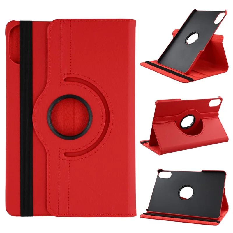 For Xiaomi Redmi Pad 2 Case Rotating Stand PU Leather + PC Tablet Cover with Elastic Band - Green-Cellmalls