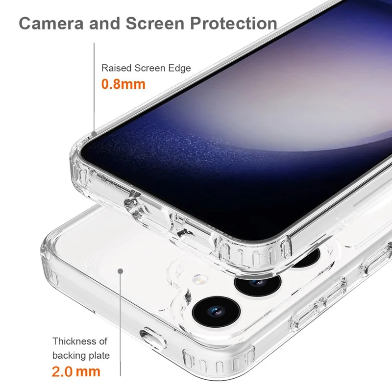 For Samsung Galaxy S24+ Case Acrylic+TPU Clear Phone Cover Compatible with MagSafe-Cellmalls