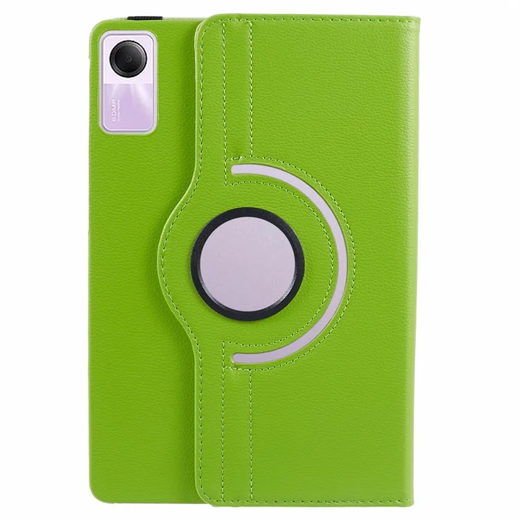 For Xiaomi Redmi Pad SE Case Litchi Texture PU Leather Protective Tablet Cover with Elastic Band - Green-Cellmalls
