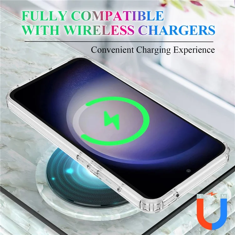 For Samsung Galaxy S23 FE Clear Case Anti-drop Phone Cover Compatible with MagSafe-Cellmalls