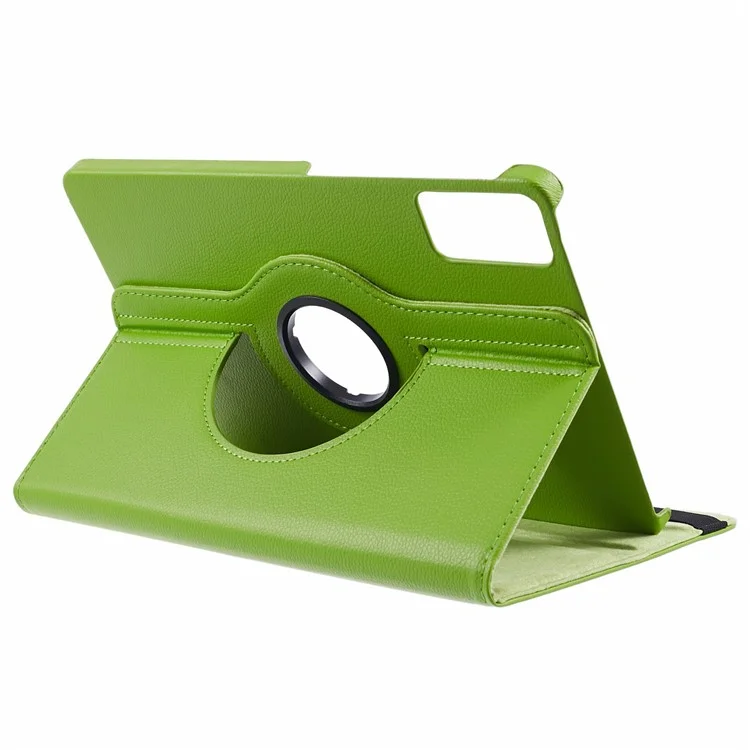 For Xiaomi Redmi Pad SE Case Litchi Texture PU Leather Protective Tablet Cover with Elastic Band - Green-Cellmalls