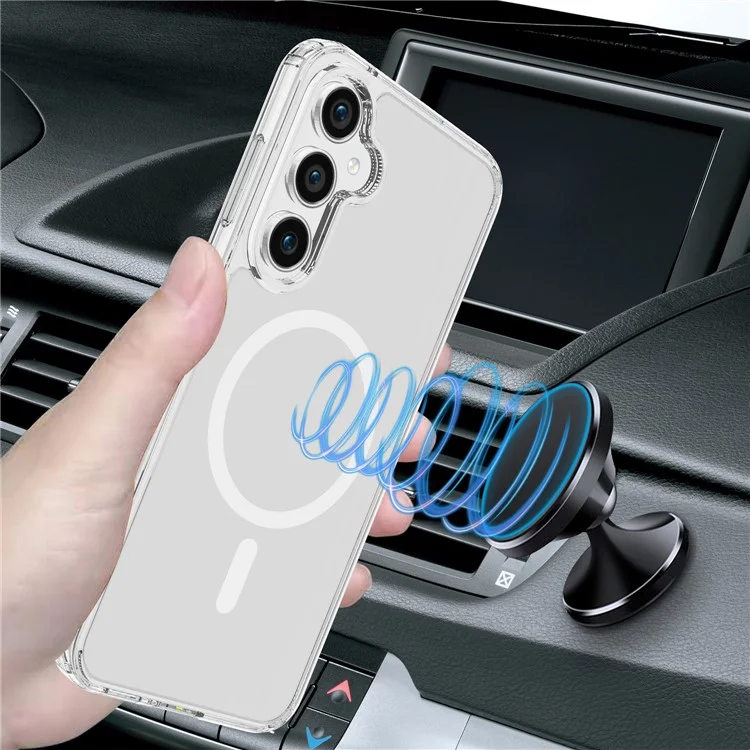 For Samsung Galaxy S23 FE Clear Case Anti-drop Phone Cover Compatible with MagSafe-Cellmalls