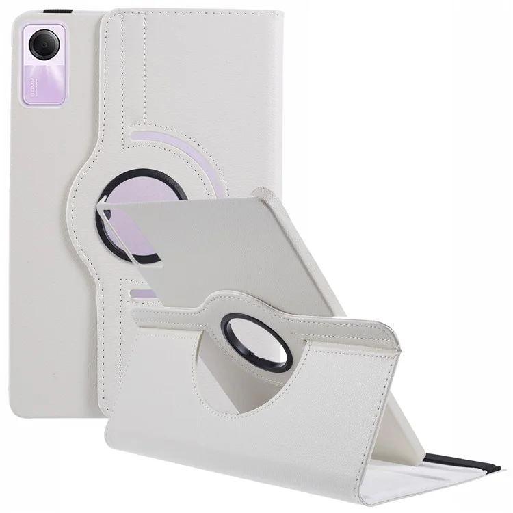 For Xiaomi Redmi Pad SE Case Litchi Texture PU Leather Protective Tablet Cover with Elastic Band - Green-Cellmalls