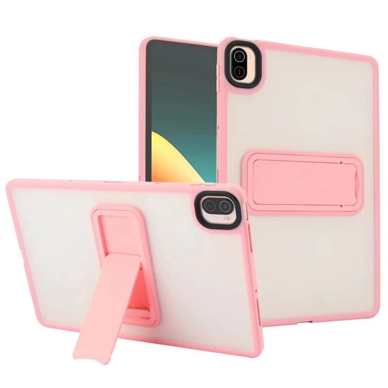 For Xiaomi Pad 5 / Pad 5 Pro Case with Kickstand TPU + PC Skin-Touch Tablet Cover - Pink-Cellmalls