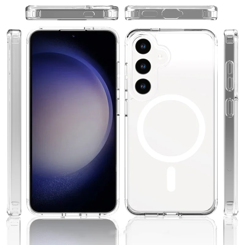 For Samsung Galaxy S24+ Case Acrylic+TPU Clear Phone Cover Compatible with MagSafe-Cellmalls