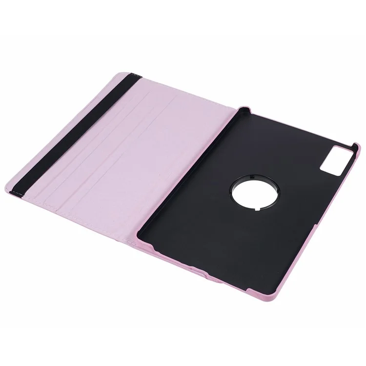 For Xiaomi Redmi Pad PU Leather Tablet Case 360-Degree Rotating Stand Protective Cover - Pink-Cellmalls