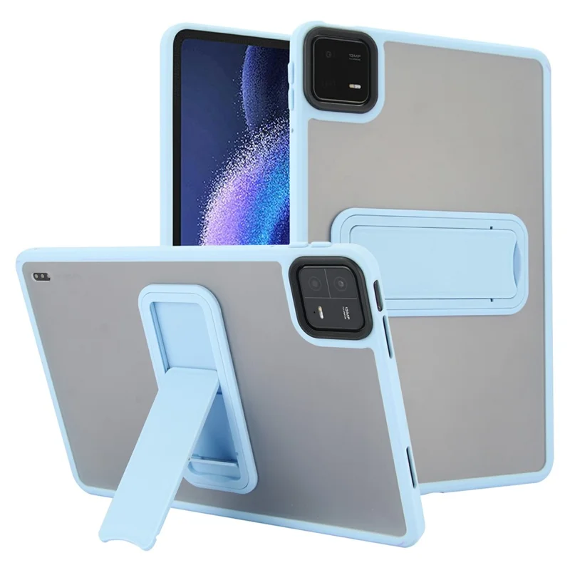 For Xiaomi Pad 6 / Pad 6 Pro Case with Kickstand TPU + PC Skin-Touch Tablet Cover - Grey-Cellmalls