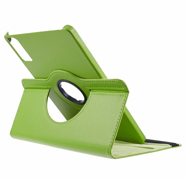 For Xiaomi Redmi Pad SE Case Litchi Texture PU Leather Protective Tablet Cover with Elastic Band - Green-Cellmalls
