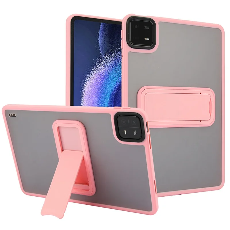 For Xiaomi Pad 6 / Pad 6 Pro Case with Kickstand TPU + PC Skin-Touch Tablet Cover - Grey-Cellmalls