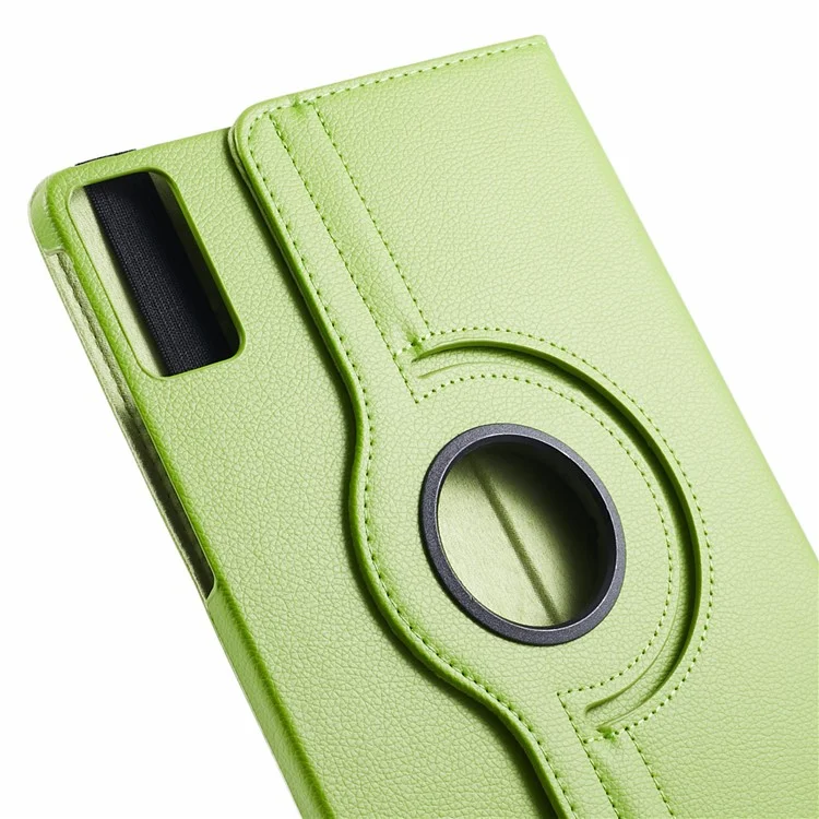 For Xiaomi Redmi Pad SE Case Litchi Texture PU Leather Protective Tablet Cover with Elastic Band - Green-Cellmalls
