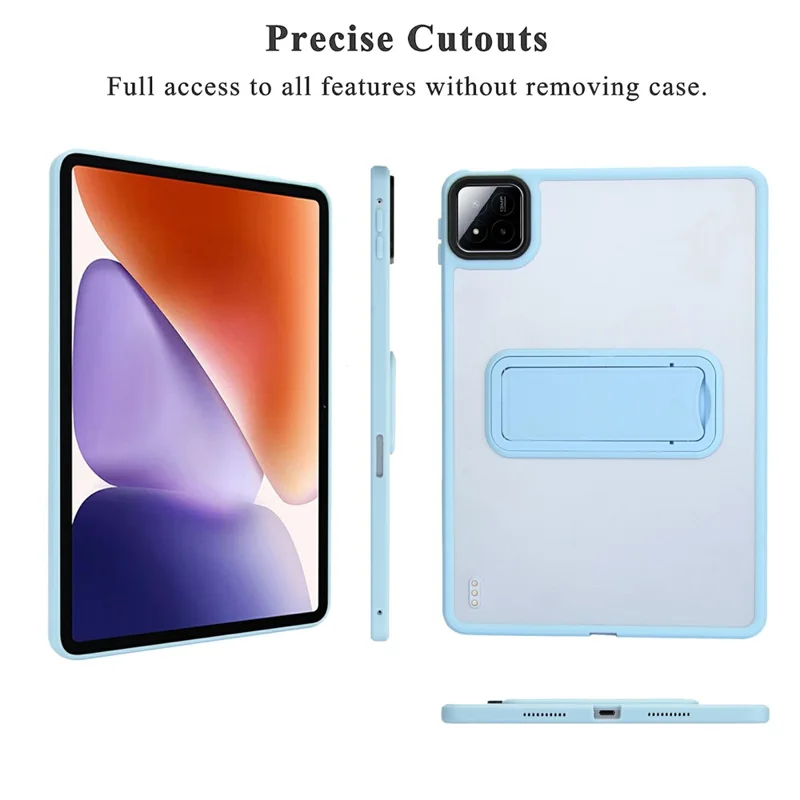 For Xiaomi Pad 7 / Pad 7 Pro Case with Kickstand TPU + PC Skin-Touch Tablet Cover - Baby Blue-Cellmalls