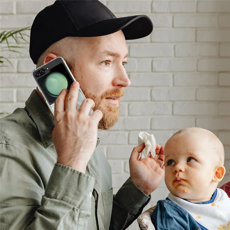 For Samsung Galaxy Z Flip7 FE 5G / Z Flip6 5G Case Compatible with MagSafe TPU+Acrylic Transparent Cover-Cellmalls