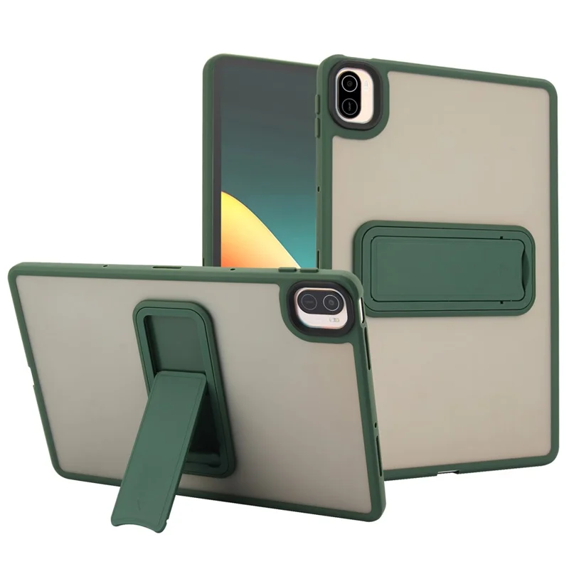 For Xiaomi Pad 5 / Pad 5 Pro Case with Kickstand TPU + PC Skin-Touch Tablet Cover - Pink-Cellmalls