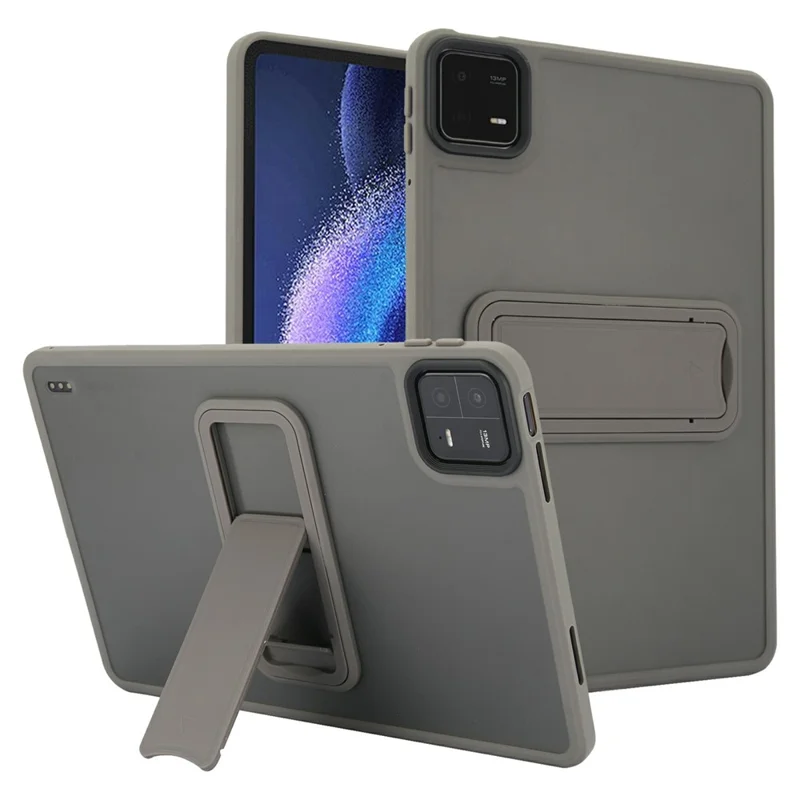 For Xiaomi Pad 6 / Pad 6 Pro Case with Kickstand TPU + PC Skin-Touch Tablet Cover - Grey-Cellmalls